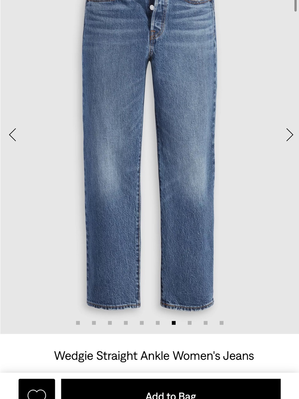 Levi's Wedgie Straight Ankle Jeans - Medium Blue Wash